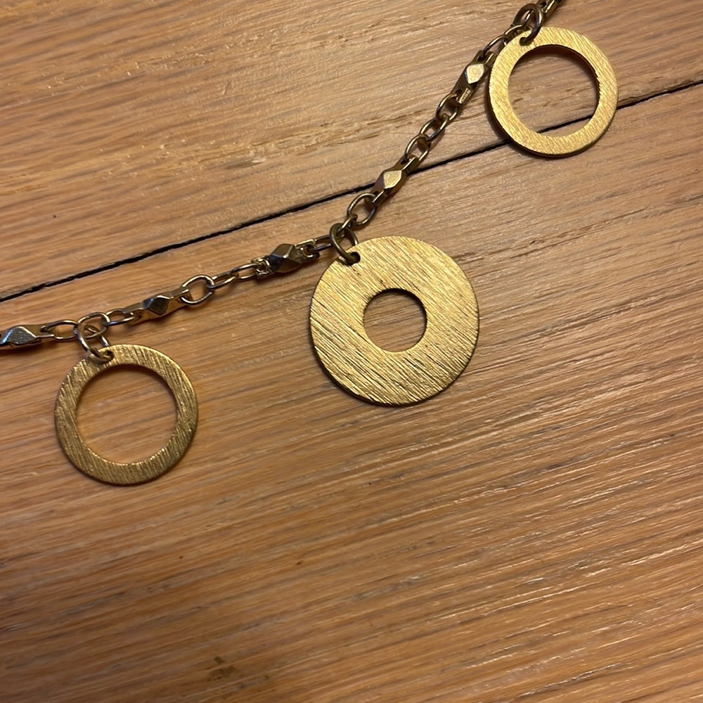 Whimsical Necklace with Various Size and Width Circles - Picture 6 of 8